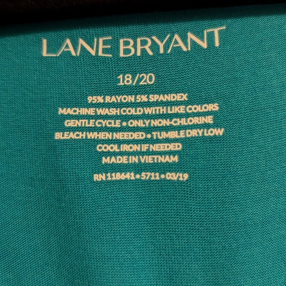 BNWT Lane Bryant Blue Scoop Neck Tee size 18/20 - Picture 5 of 6